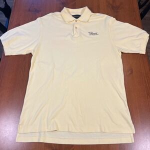 IZOD Club Men's Polo Golf Shirt Yellow Fairmont‎ San Francisco Cotton Golf Club